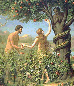 Adam takes the apple