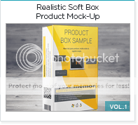 realistic soft box product mock-up