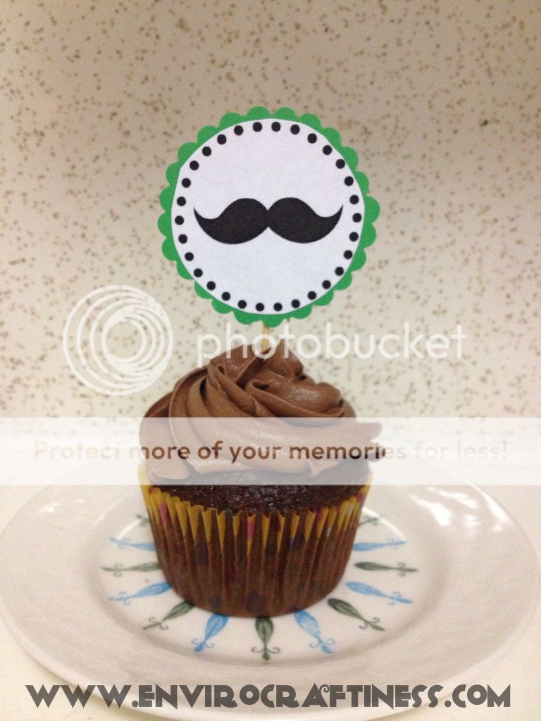Movember cupcake, Uploaded from the Photobucket iPhone App