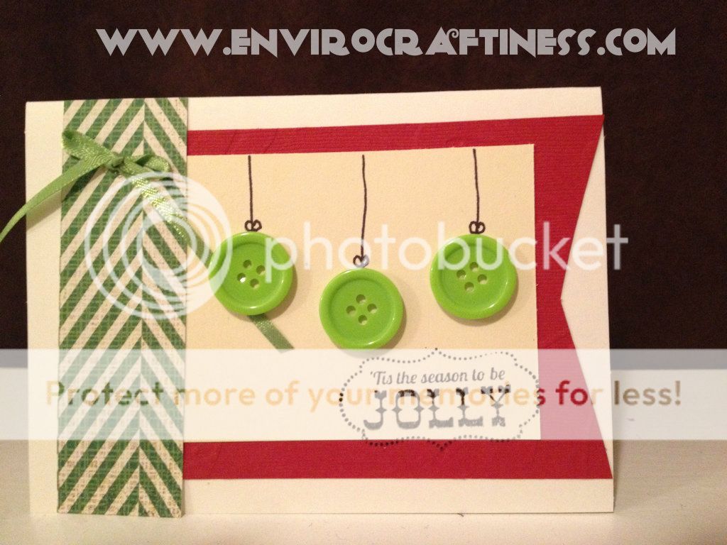 Ornament button christmas card, Uploaded from the Photobucket iPhone App
